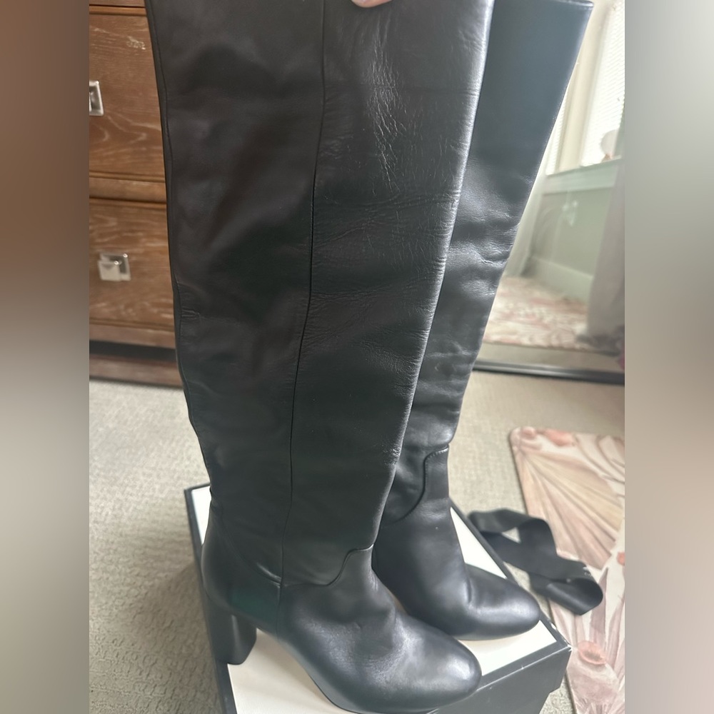Zara Faux Leather Boots Size 41 - Picture 7 of 7